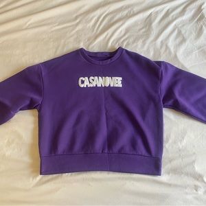 casanovee purple crewneck